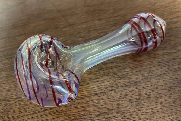 GLASS SPOON PIPE Candy Cane